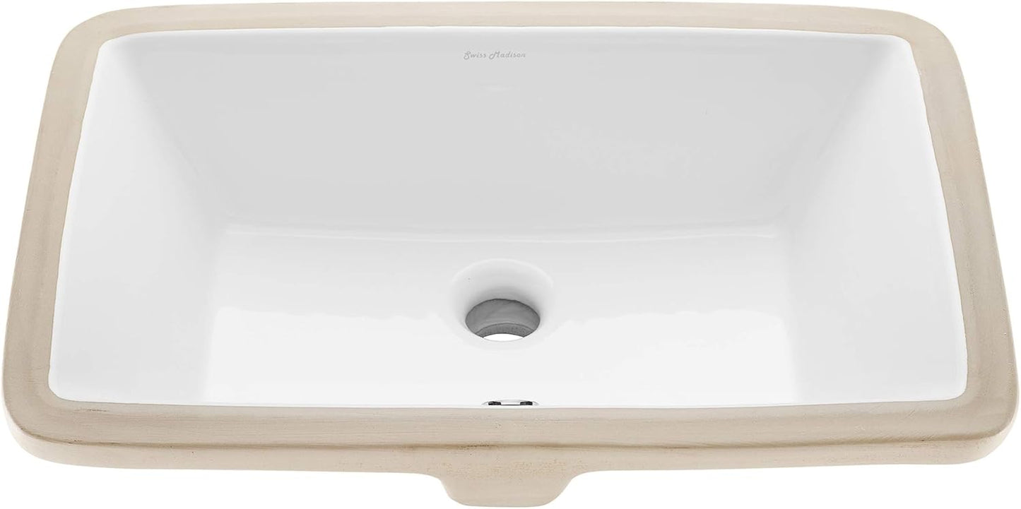 Swiss Madison SM-UM625 Voltaire 21 Rectangular Under-Mount Bathroom Sink