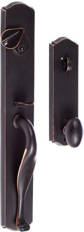 SURE-LOC WS507-SR 11P Rustic Series Wasatch Handle Set with Slick Rock Knob Interior Trim, Vintage Bronze