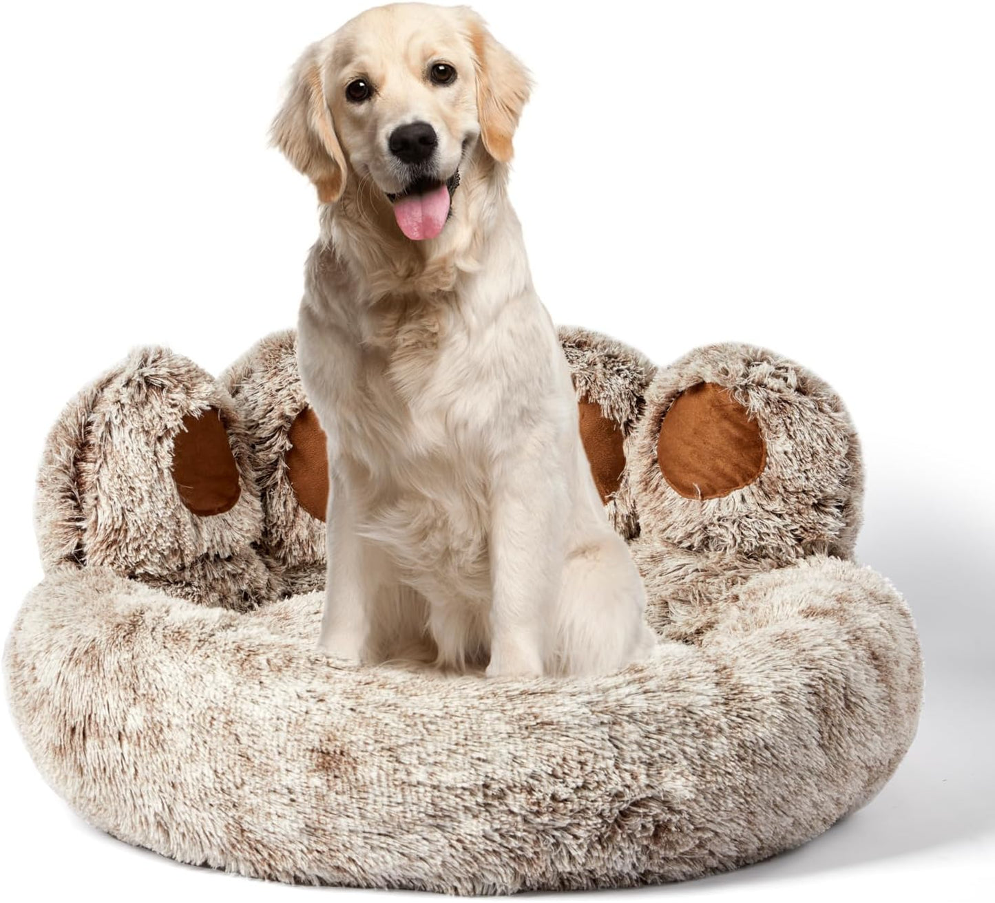 Calming Cat & Dog Bed, Anti-Anxiety Donut Pet Cozy Soft Round Cute Washable Bed for Large Sized Cat & Dog (35”)