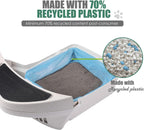 Cat Litter Box Liners for Self Cleaning LitterBox Zeuste 60 Pack Pre-separated Drawstring Waste Bags 9-11 Gallon
