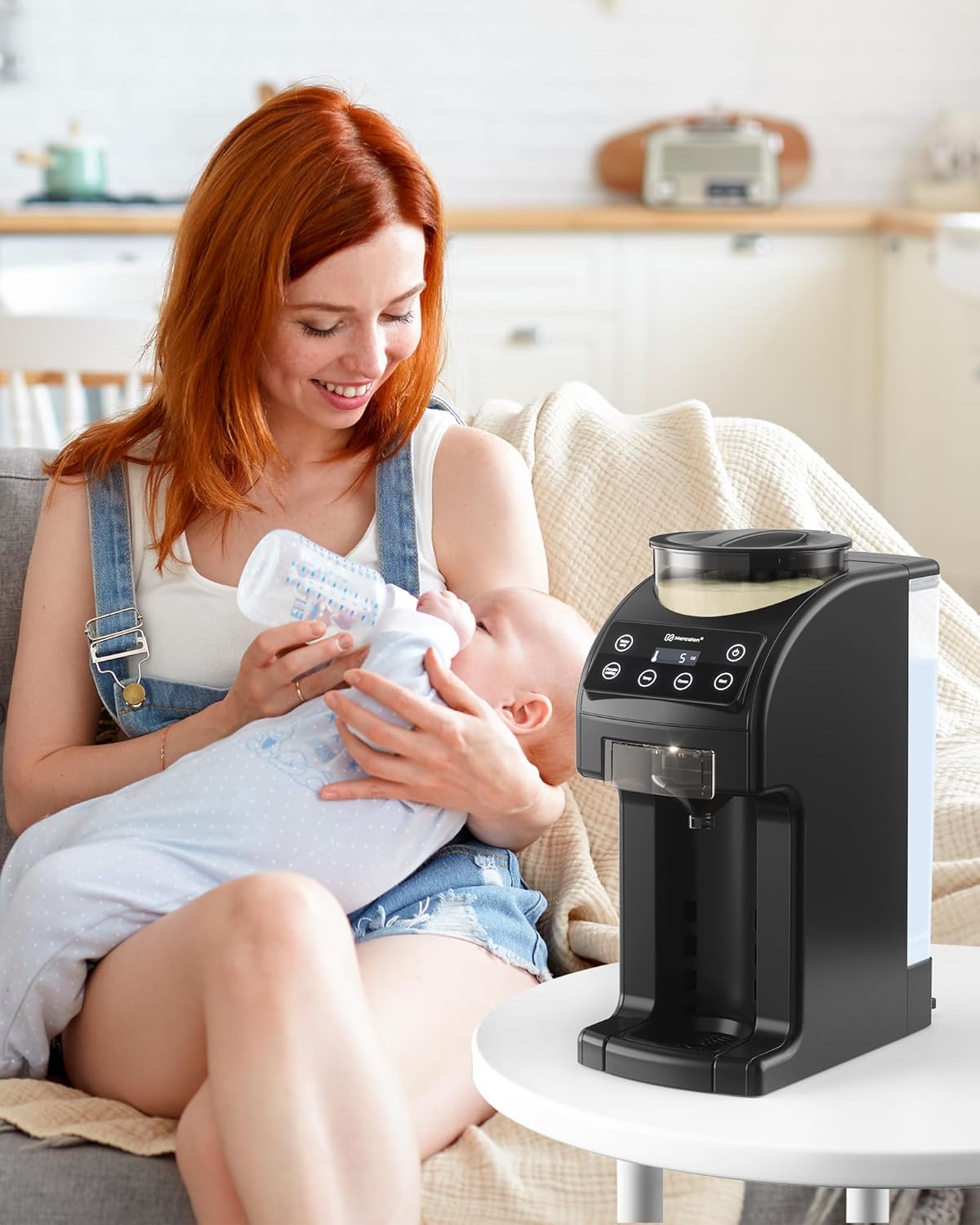 Instant Formula Maker, Fast and Customizable Formula Dispenser Machine with Accurate Temperature Control for Baby, Automatic Powder Blending for All Brands of Bottles and Formula, Black