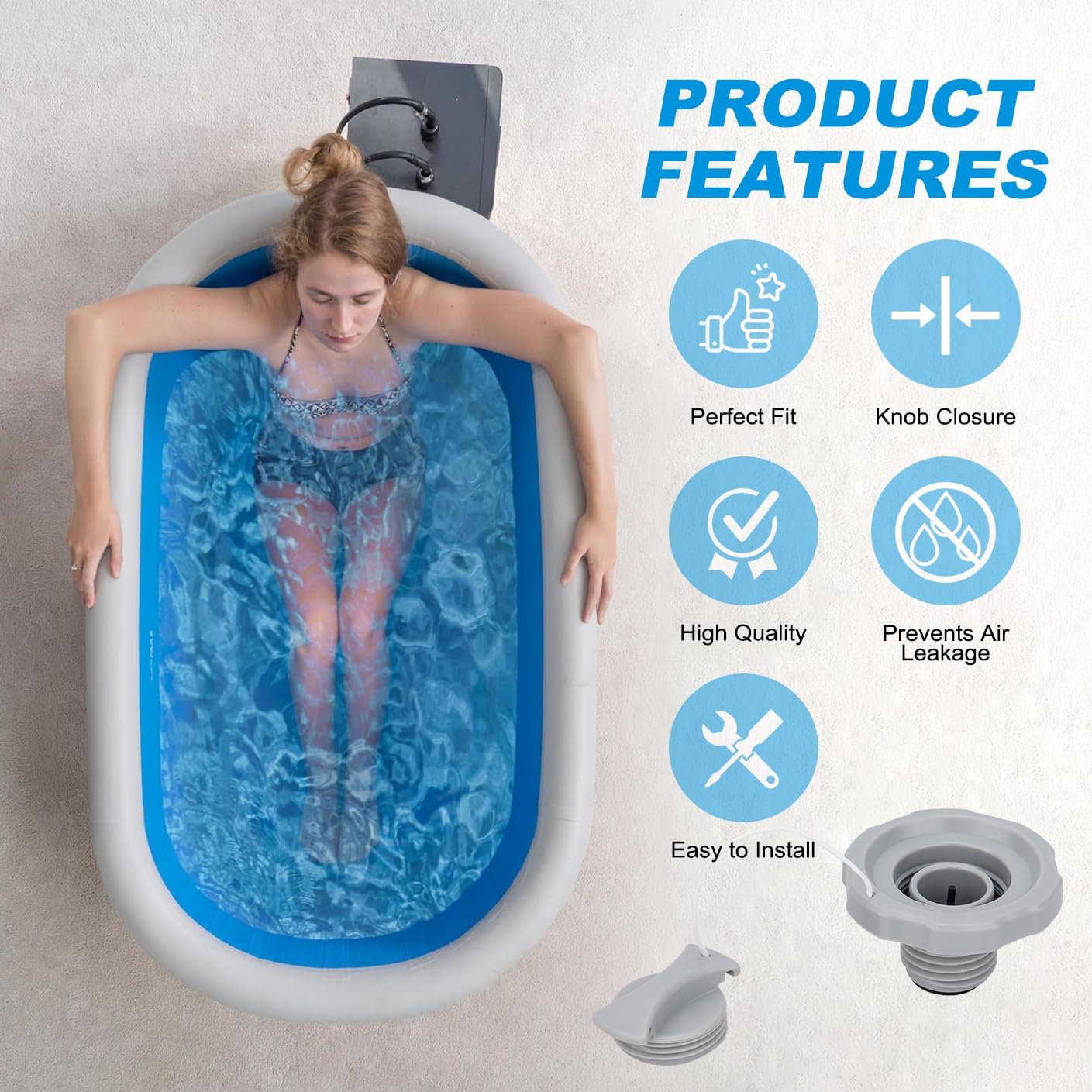 P05767 Air Valve Cap Compatible with Coleman Bahamas Airjet Saluspa Lay Z Spa Inflatable Hot Tub Replacement Parts Replacement One Way Air Valve Cap