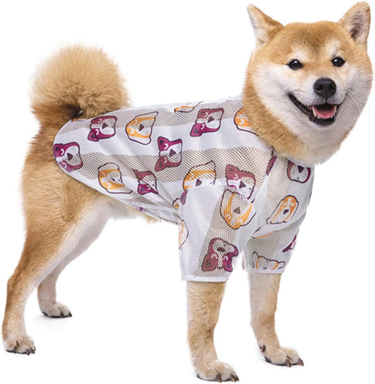 Dog Shirt Vest Lightweight Dog T-Shirts, Summer Printed Soft Cool Shirts for Medium Large Dogs, Pajamas