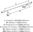 6 Amerock Bar Pulls 16-3/8 inch (416mm) Center-to-Center Satin Nickel Cabinet Pull BP19015G10 - *Tools Hardware & Misc