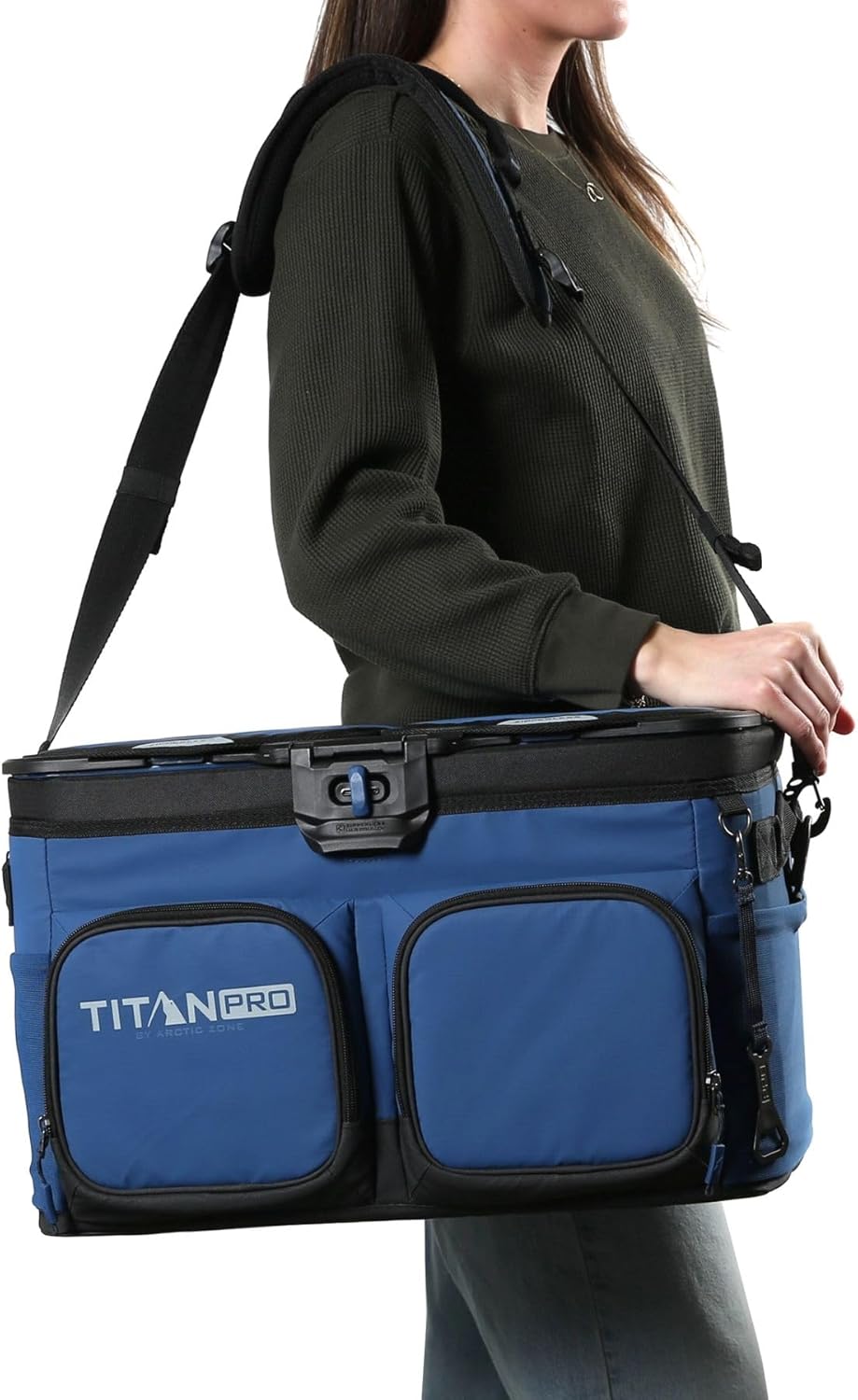 Defect Titan PRO by Arctic Zone 48 Can Zipperless Cooler with Magnetic Lid Insulated Soft Cooler with Custom Storage Liners