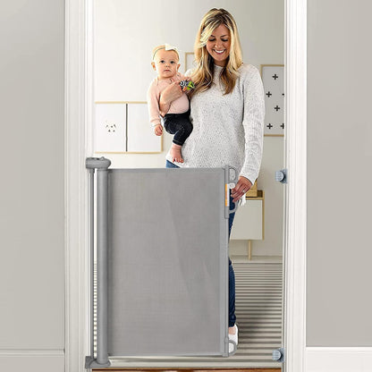 Momcozy Retractable Baby Gate, 33" Tall, Extends up to 55" Wide, Child Safety Baby Gates