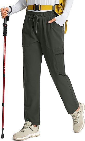 Viodia Women's Hiking Cargo Pants with Pockets Quick Dry UPF50+ Water-Resistant Pants for Women Golf Travel Climbing Pants