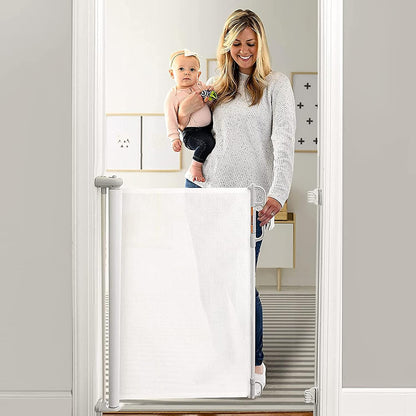 Momcozy Retractable Baby Gate, 33" Tall, Extends up to 55" Wide, Child Safety Baby Gates