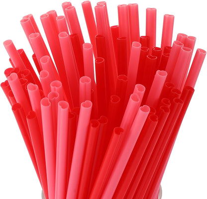 Tioncy 500 Pcs Heart Shaped Red and Pink Plastic Straws 9 Inch Disposable Cute Cocktail Coffee Milk Drinking Straws for Valentine Mother's Day Birthday Summer Party Bridal Shower Wedding Supplies