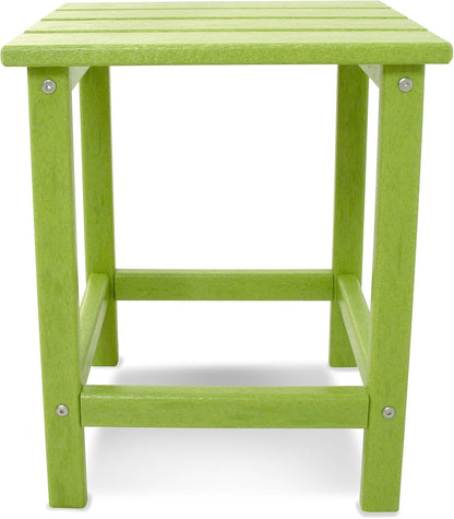 Polywood Long Island 18" Side Table in Lime