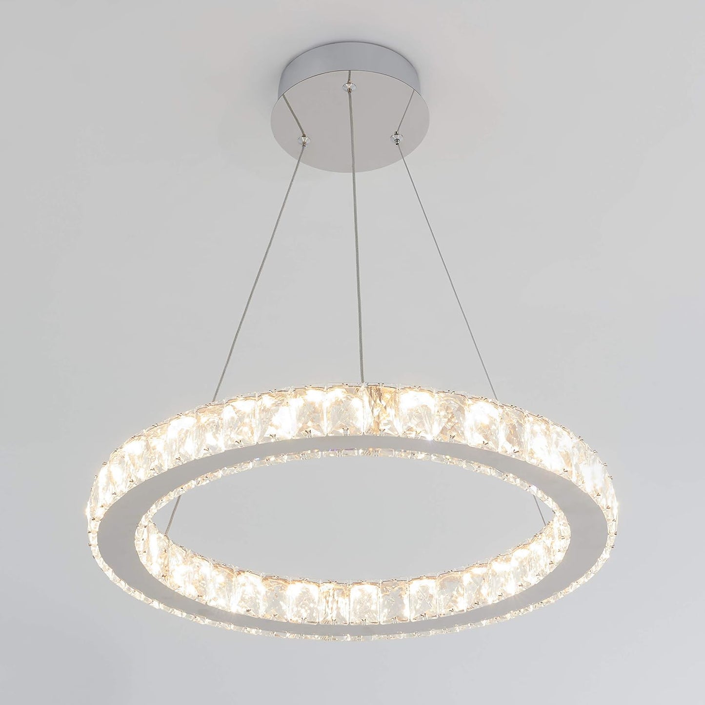 artika Celebrity 20W LED Glam Chandelier Chrome Base with Glass Crystal Diffusers - Ideal for Dining Room Kitchen Light