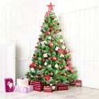 Premium 10FT Artificial Spruce Hinged Christmas Tree，Xmas Tree with 2150 Branches Tips and Foldable Stand for Holiday