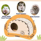 2 x CypherX Wooden Hamster Hideout Hamster Toys Small Animals Cage Accessories for Hammie and Other Small Pets - *Pets