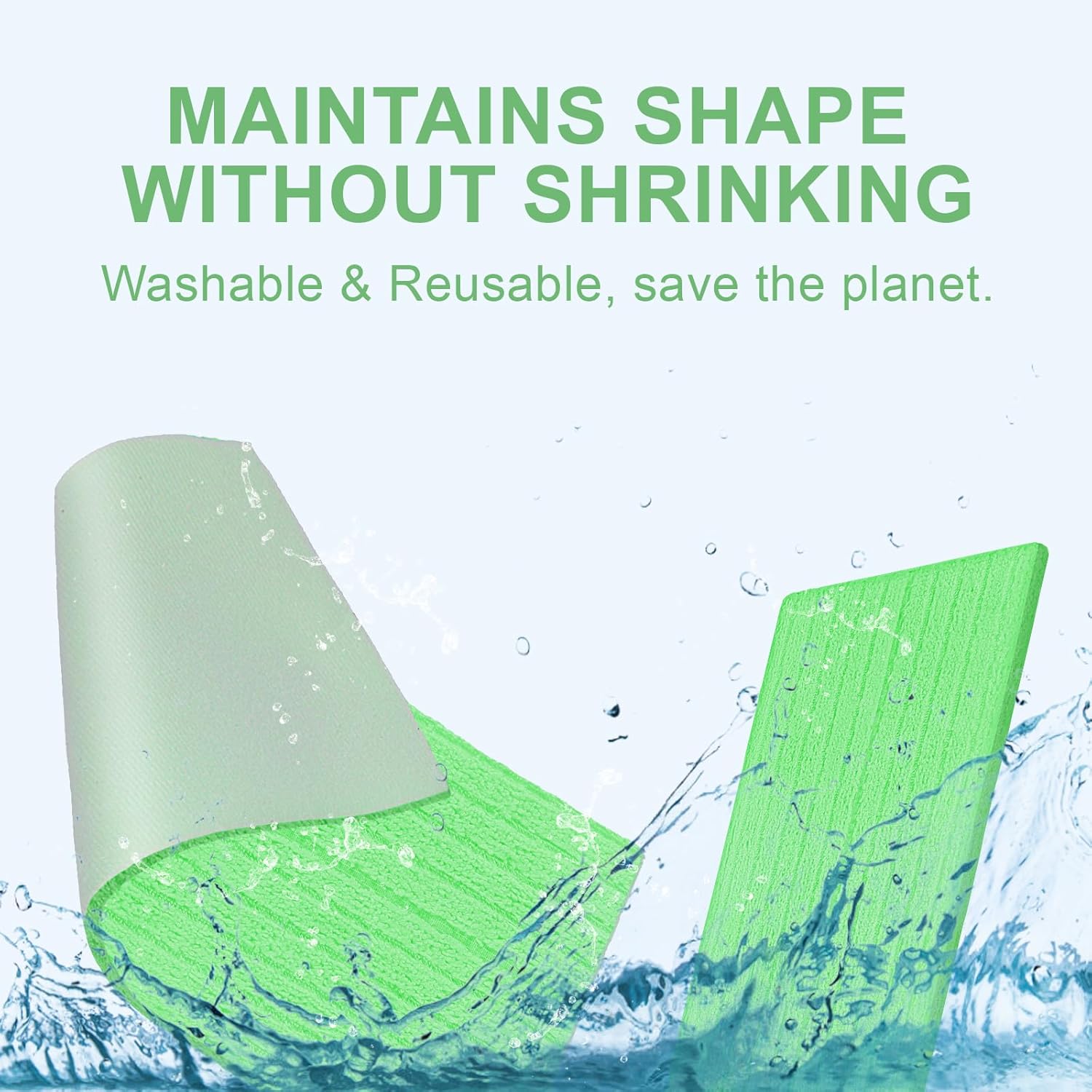 20 Pack Microfiber Mop Refill Pad Compatible with Swiffer WetJet Mop for Floor Cleaning Semi-Disposable Eco-Friendly