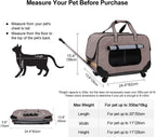 GJEASE Large Pet Rolling Carrier with Wheels for Up to 35 LBS(Upgrade Material-Sponge Filling),with Durable Handle