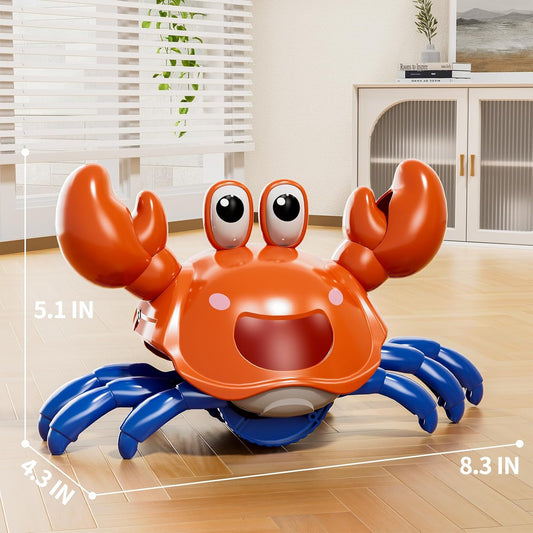 Crawling Crab Baby Toy, Infant Tummy Time Walking Dancing Moving Crab Toys for Babies, Toddler Birthday Gifts