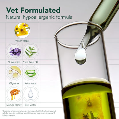 SmileDenX Dog Ear Cleaner Wipes - Dog Ear Infection Treatment Fast Relief from Ear Itching and Inflammation, Cat Ear Wipes Gently Remove Ear Wax Debris and Smelly (50 Pcs, Lavender)