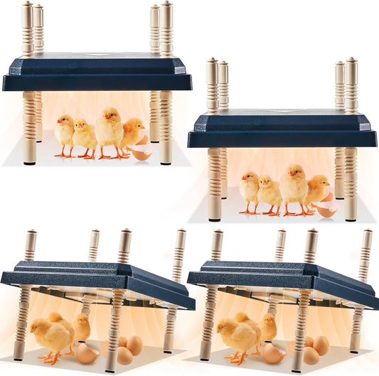 Retisee 2 Pack Chick Brooder Heating Plate, 10 x 10 Inch, ABS Plastic Material, Can Warm Up to 15 Newly Hatched Chicks, Ducklings and Other Poultry