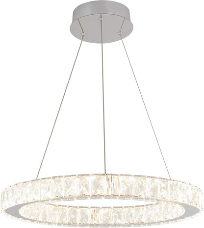 artika Celebrity 20W LED Glam Chandelier Chrome Base with Glass Crystal Diffusers - Ideal for Dining Room Kitchen Light