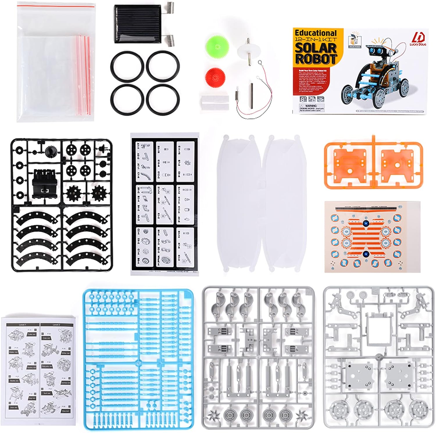 Lucky Doug Toys 12-in-1 STEM Solar Robot Kit - *Kids