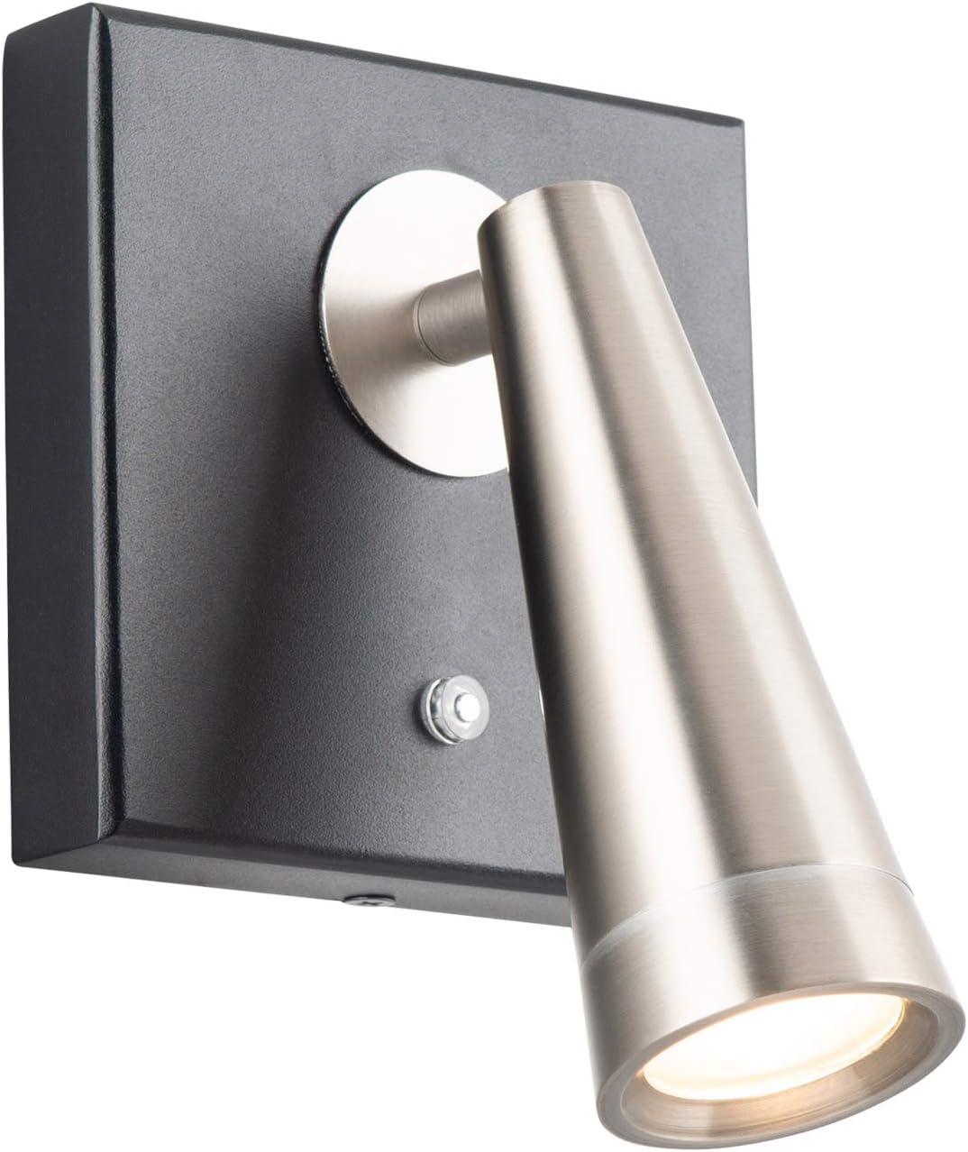 WAC Lighting dweLED, Arne 7in LED Adjustable Wall Light 3000K in Black with Brushed Nickel