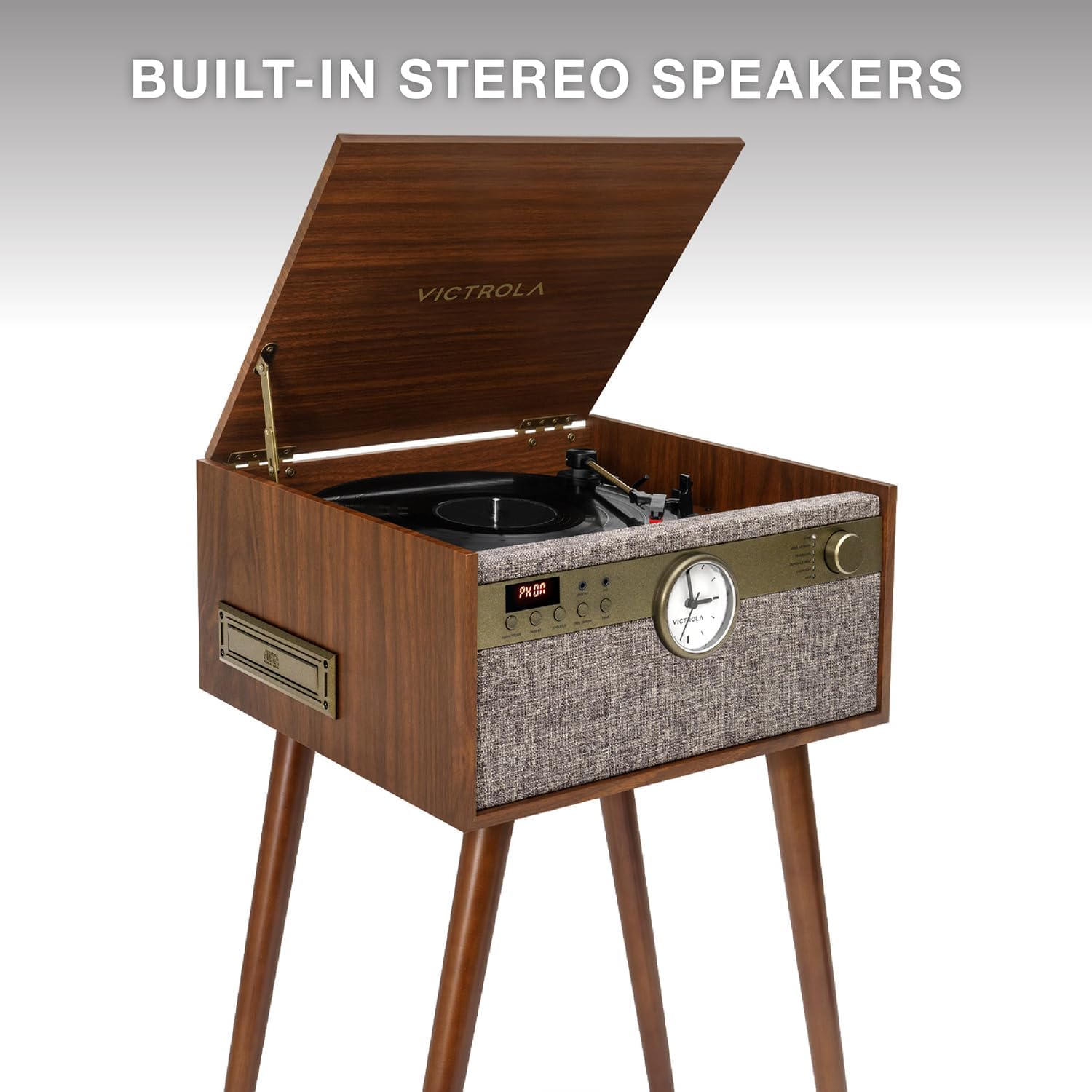 Victrola Victrola Century Signature+ 6-in-1 Music Center - Walnut - *TV & Home Theater