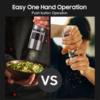 Electric Salt and Pepper Grinder Set Shakers Mill Automatic Grinders Battery Operated with Spoon for Kitchen Gift