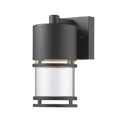 Z-Lite 553S-LED Luminata 8" Tall LED Cylinder Wall Sconce with Clear Glass - 2700K Oil Rubbed Bronze