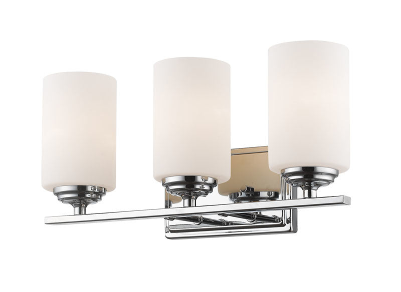 Z-Lite Bordeaux 17 Inch 3 Light Bath Vanity Light Bordeaux - 435-3V-CH - Transitional