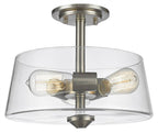 Z-Lite 428SF3 Annora 3 Light 14’’ Wide Semi-Flush Bowl Ceiling Fixture Brushed Nickel - *Lighting & Electrical