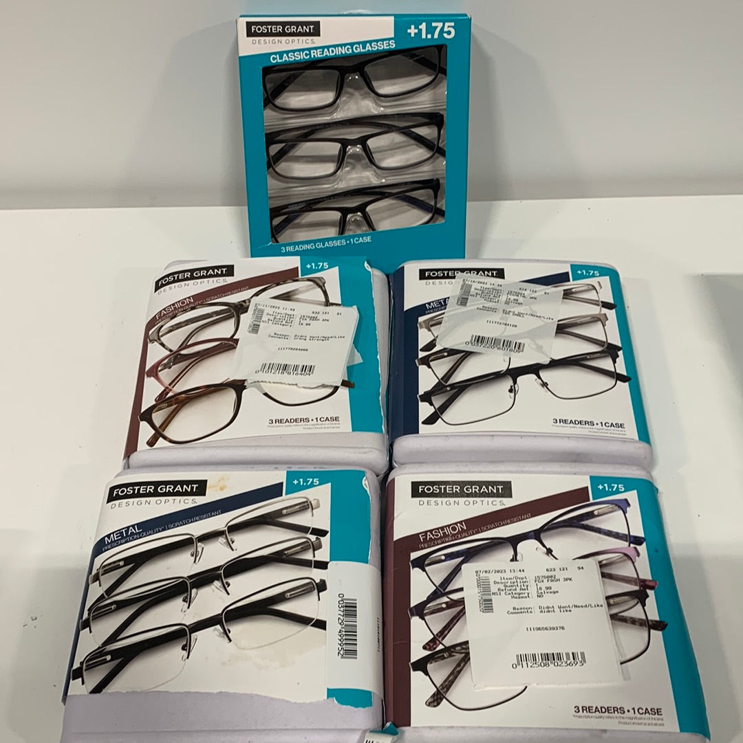 Design Optics by Foster Grant Plastic Reading Glasses
