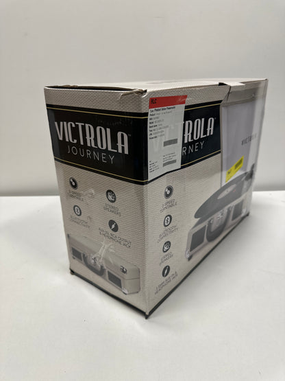 Victrola - Journey Bluetooth Suitcase Record Player with 3-speed Turntable - Light Gray