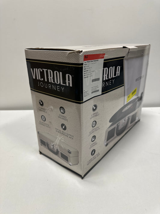Victrola - Journey Bluetooth Suitcase Record Player with 3-speed Turntable - Light Gray