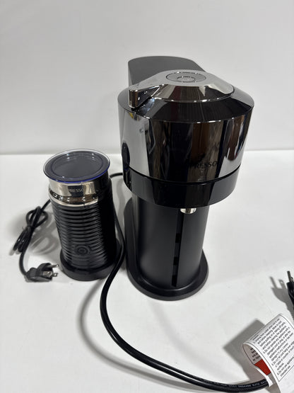 Nespresso Vertuo Next Deluxe Coffee and Espresso Machine by Breville Dark Chrome with Aeroccino Milk Frother - Dark
