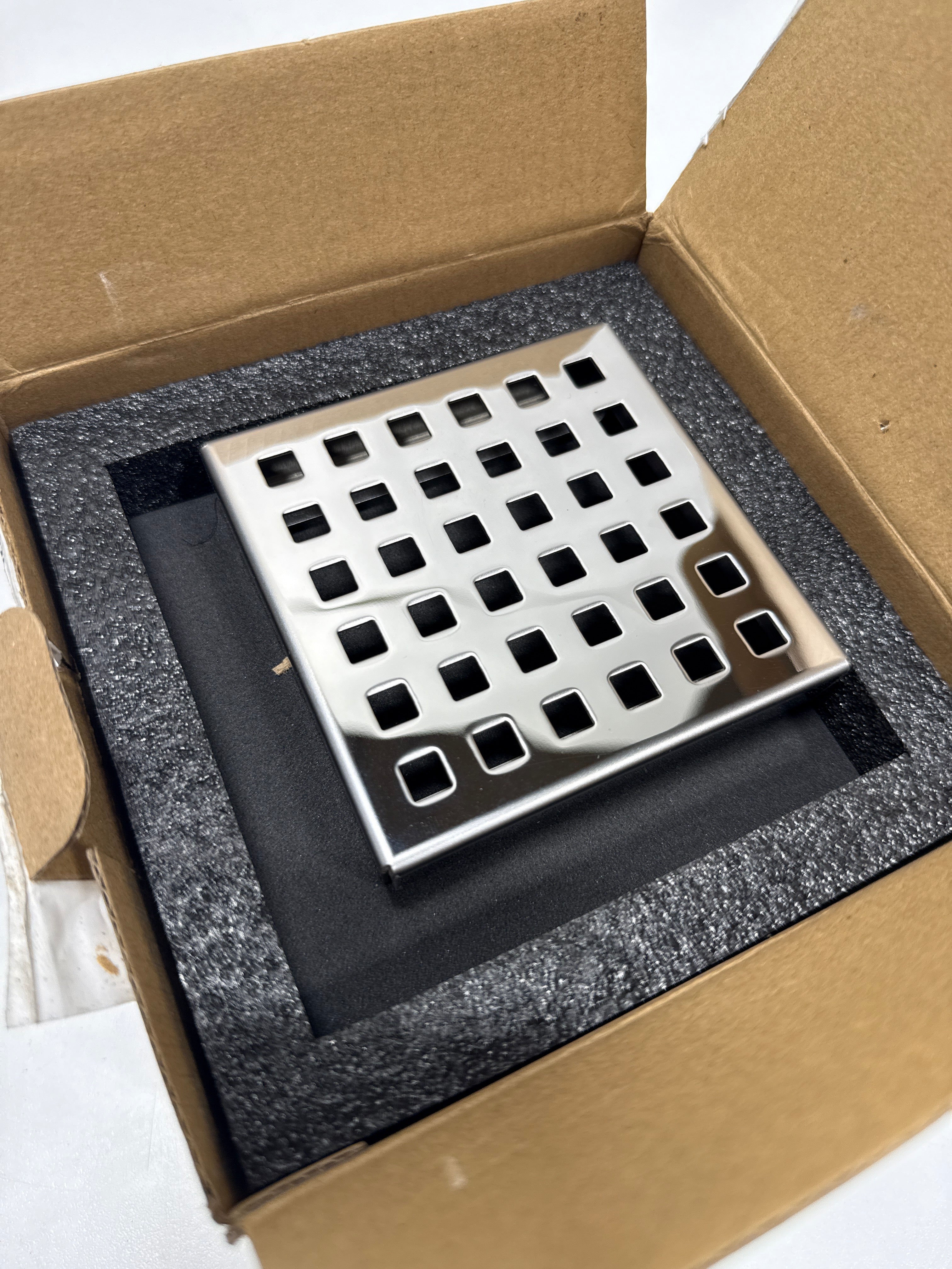 Vigo VG07004 Elan 4" Square Shower Drain Chrome