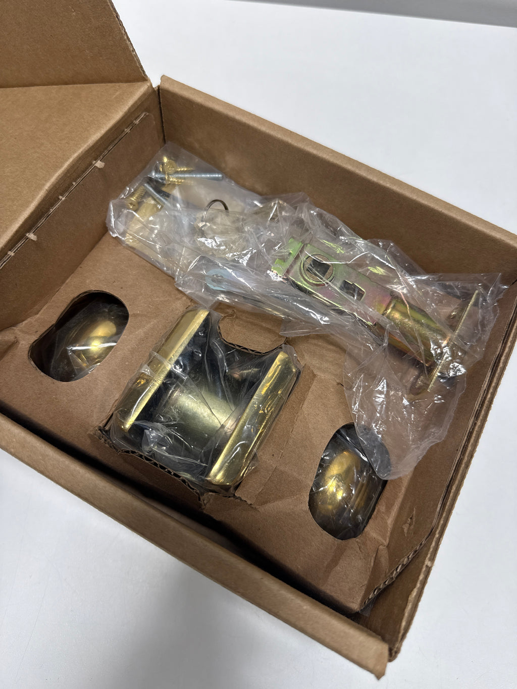 Emtek 5121WUS3NL Knob Keyed Entry with Rectangular Rose Unlacquered Brass