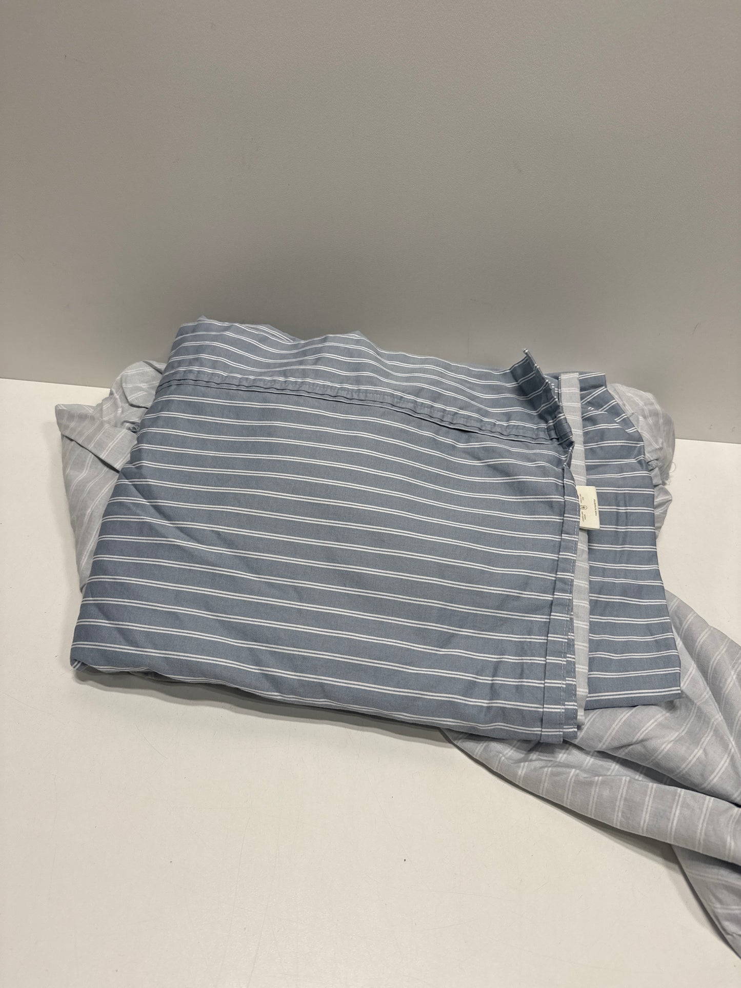 See Desc Twin/Twin XL 400 Thread Count Performance Sheet Set Blue Stripe - Threshold - *Bedding