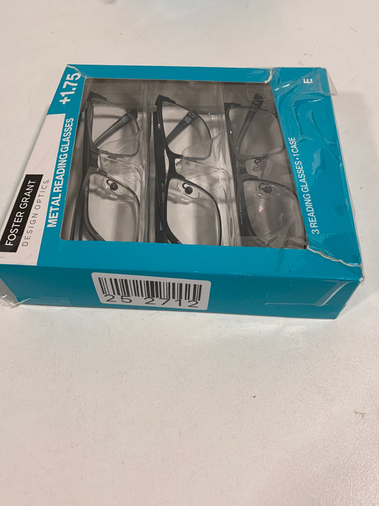 DesginOptics by Foster Grant Classic Reading Glasses +1.75 3 Count