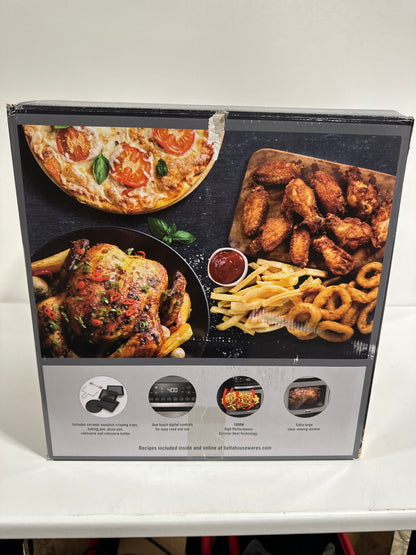 Bella PRO - 12.6-qt. Touchscreen Air Fryer Pizza Oven with Rotisserie - Stainless Steel