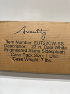 Avanity EUT22-SS 22" L X 3-7/8" H Engineered Stone Sidesplash Cala White