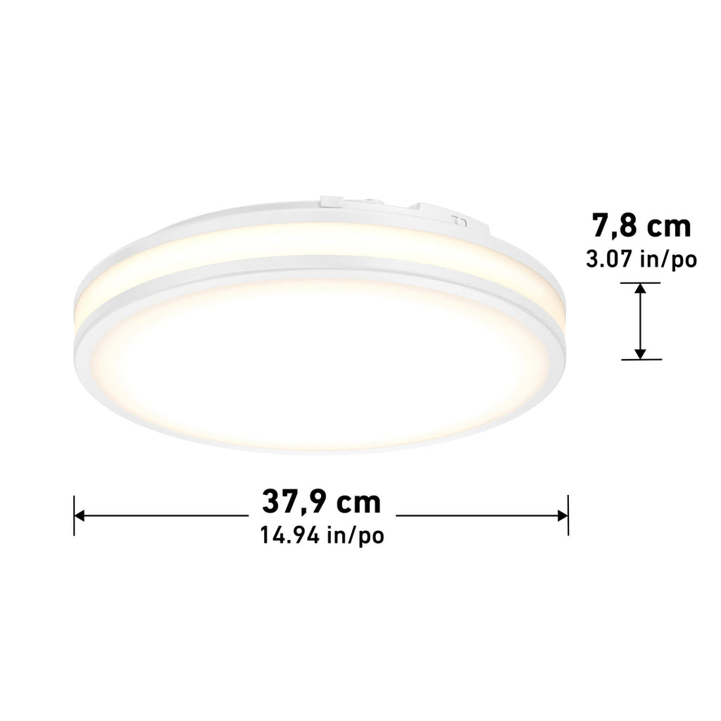 artika Hemisphere LED Flush Mount Ceiling Light White