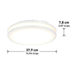 artika Hemisphere LED Flush Mount Ceiling Light White