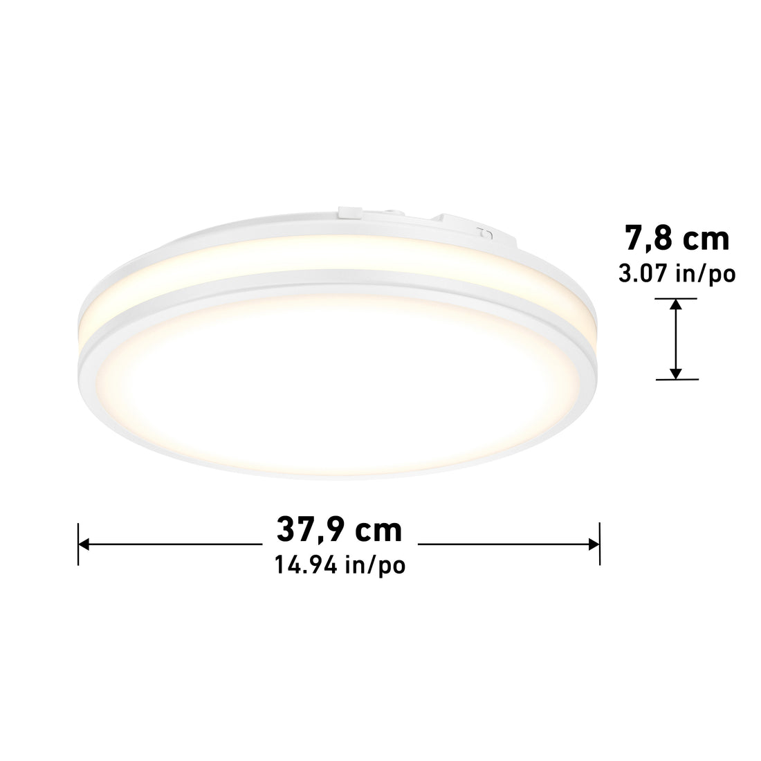 artika Hemisphere LED Flush Mount Ceiling Light White