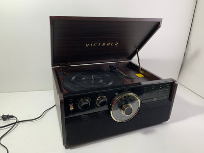 See Desc Scratch Victrola - Empire Bluetooth 6-in-1 Record Player - Gold/Brown/Black