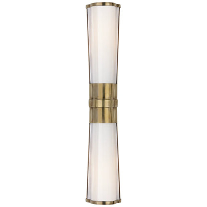 Visual Comfort Carew 24" Linear Sconce with White Glass Shade by E. F. Chapman