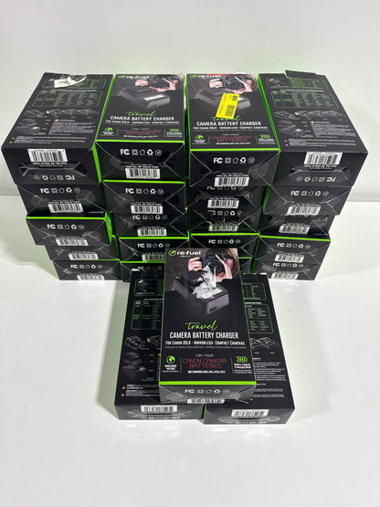 Lot of 23 - Digipower - Travel Charger for Mirrorless & DSLR Cannon Camera Batteries LPE6/LPE10/LPE17/NB/L12 - Black (Copy)