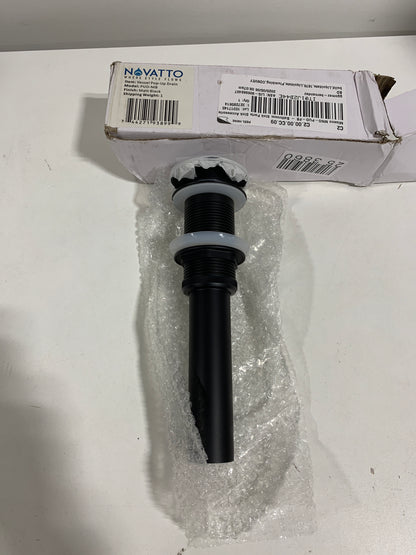 Novatto Single Bathroom Vanity Sink Pop up Drain Without Overflow in Matte Black