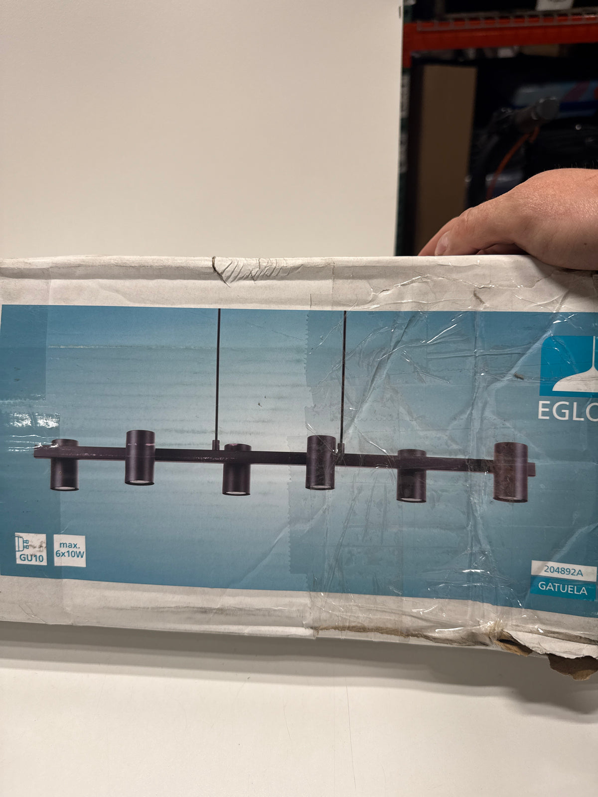 EGLO 204892A Gatuela Pendant 6-Light LED 30 Total Watts, Black