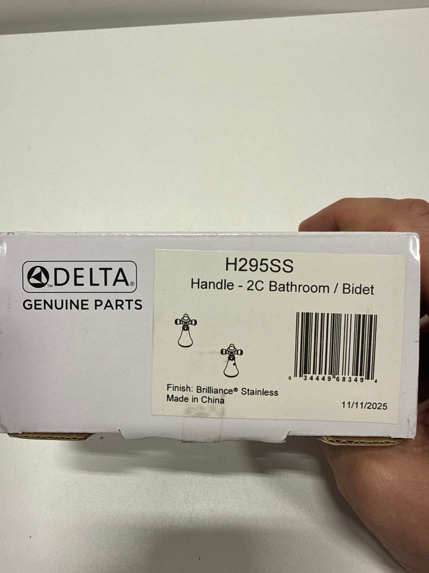 Delta H295SS Cassidy Bidet Cross Handles Brilliance Stainless Faucet