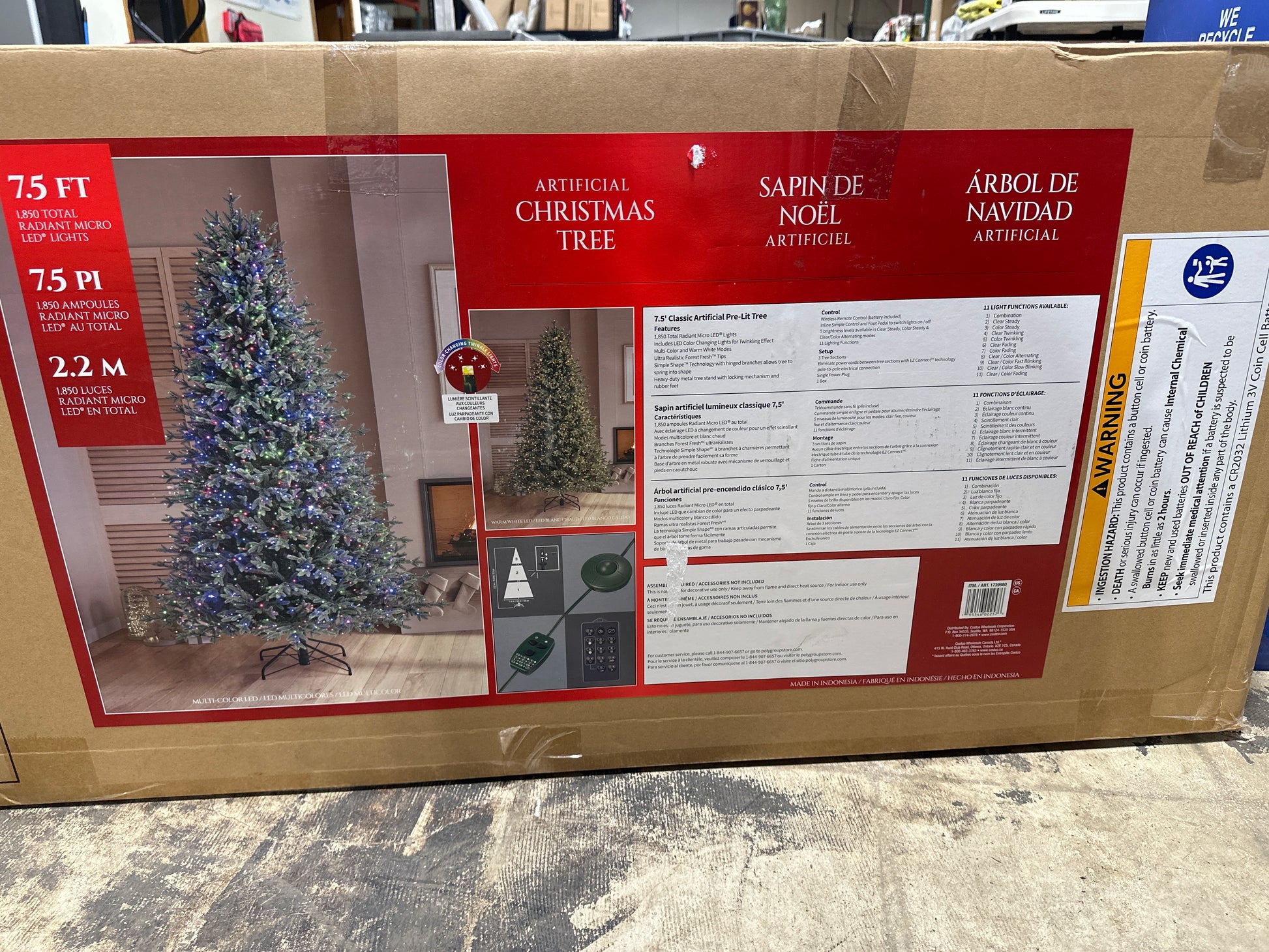 Kirkland 7.5’ Pre-lit Radiant Micro LED with Twinkle Artificial Christmas Tree - *Christmas & Seasonal